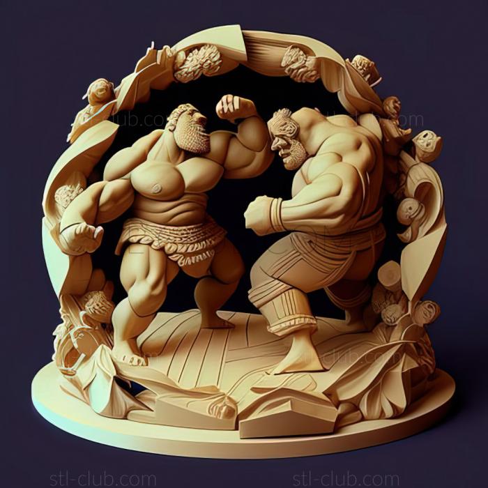 3D model Ring Masters Ordile VS Kamex Sumo Battle (STL)